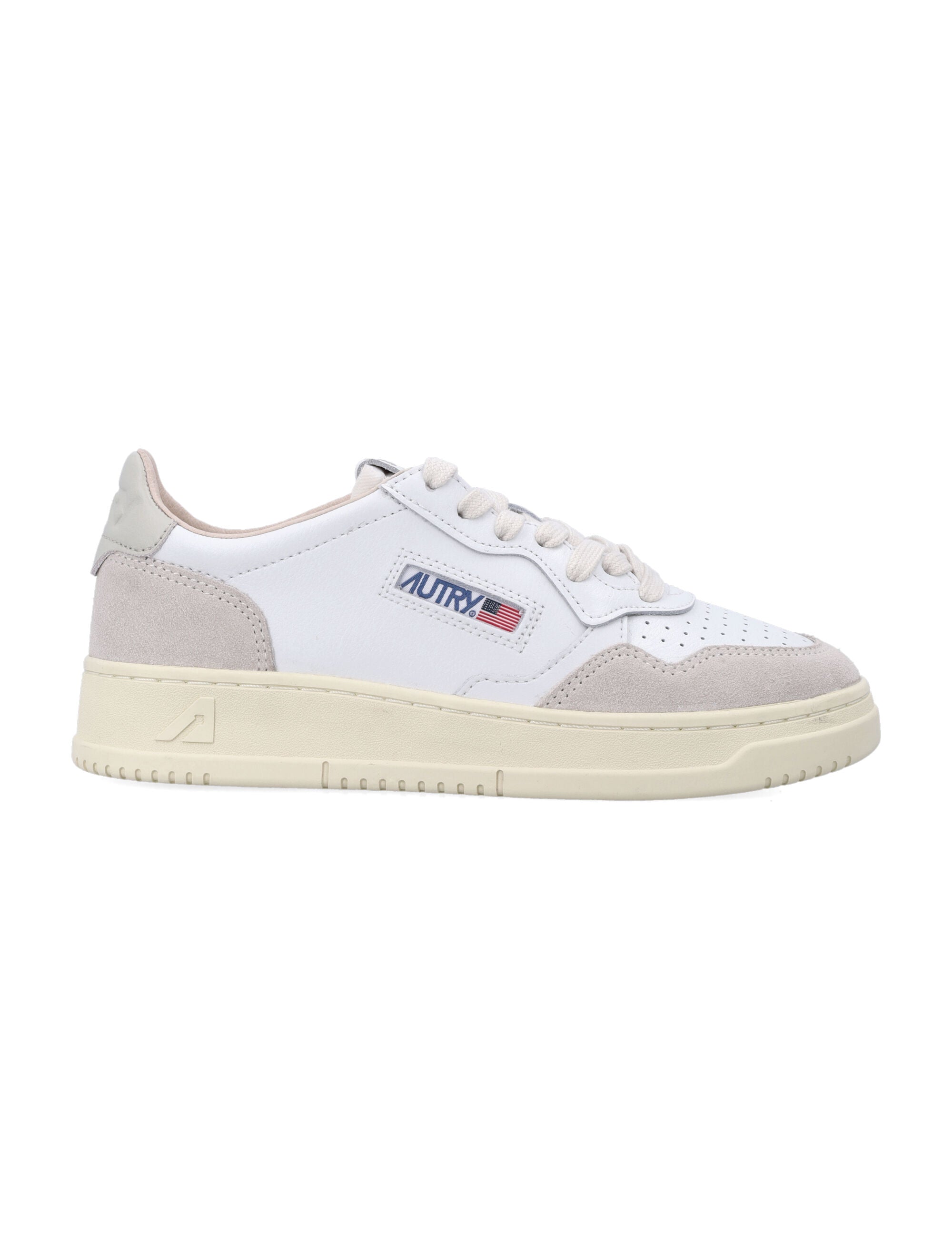 Medalist Low White & Pelican Suede Sneakers