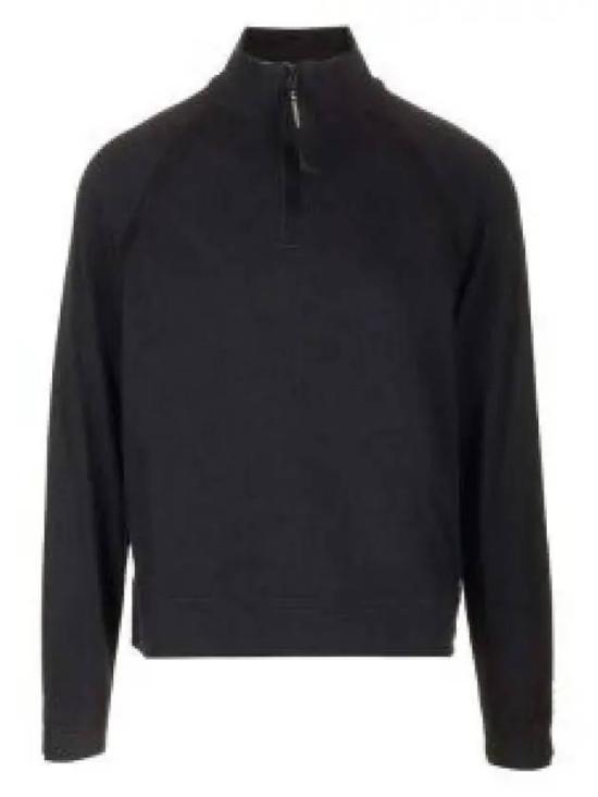 Quarter-Zip Pullover With High Collar And Relaxed Fit