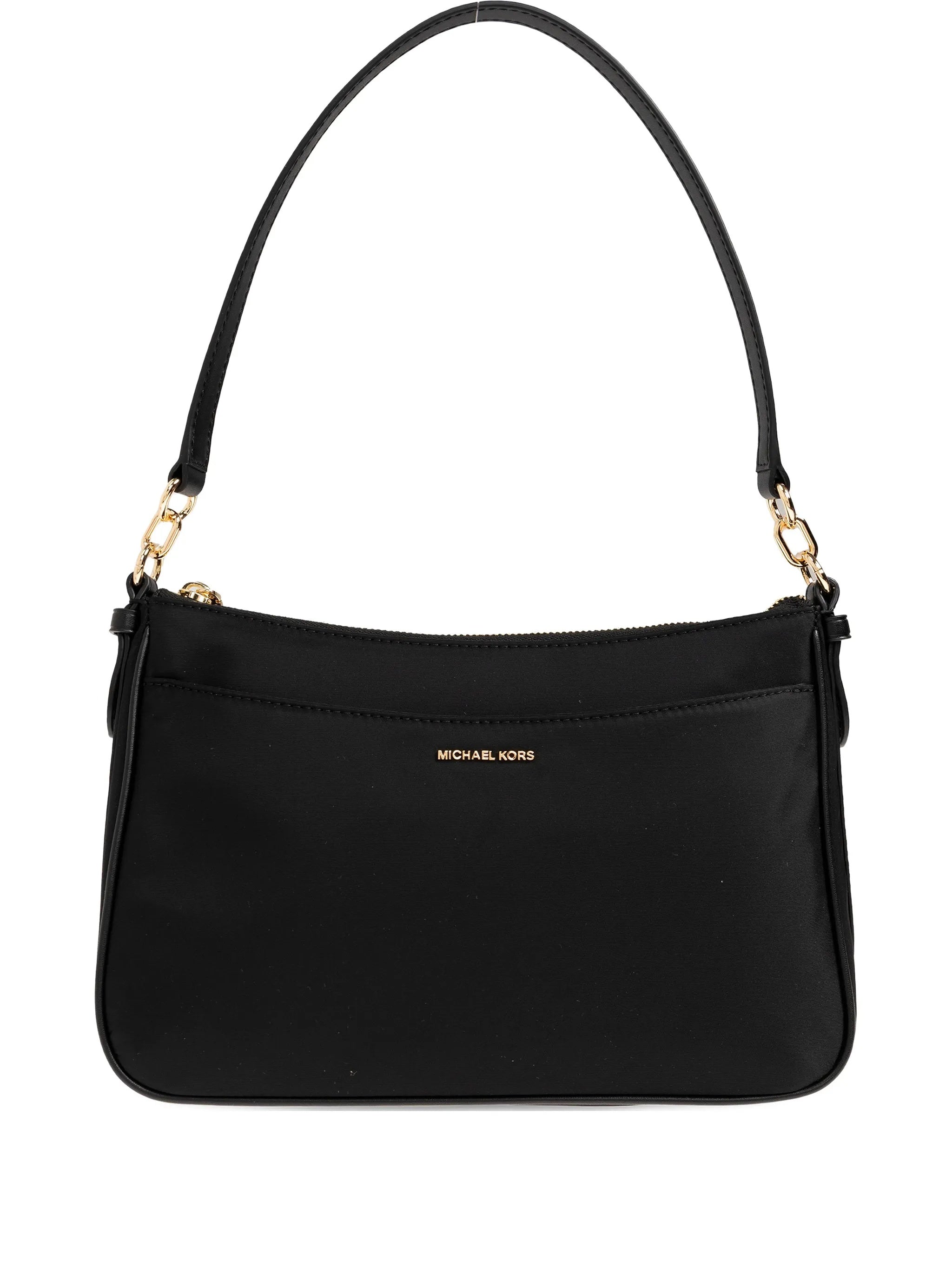Black Pochette Rectangular Smooth Leather Bag