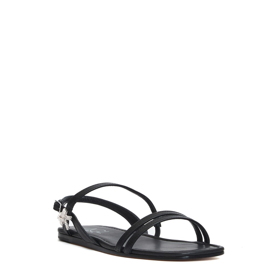 Black Flat Sandals With Straps