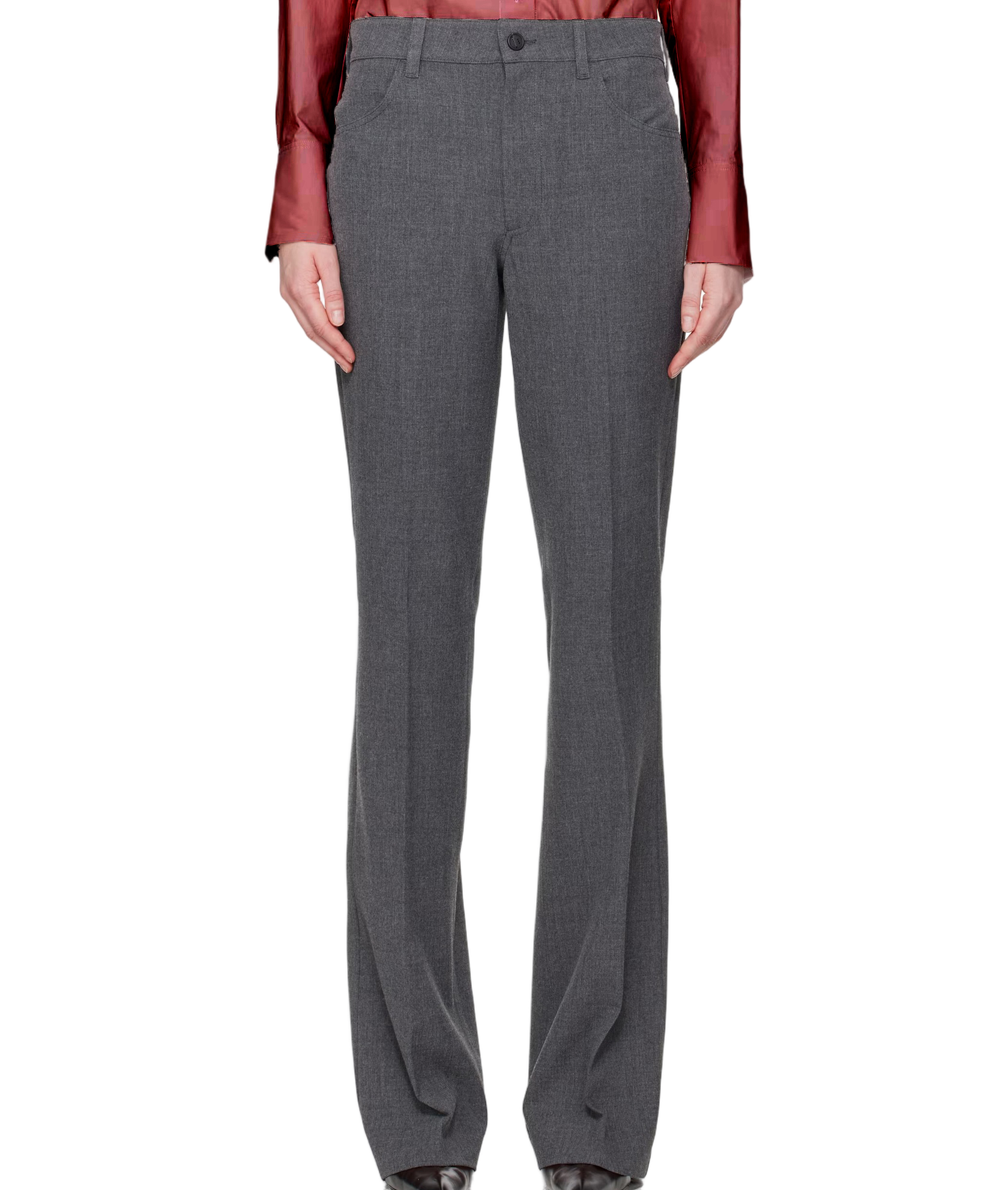 Tailored Flare Pants With Front Pence And Zip Closure