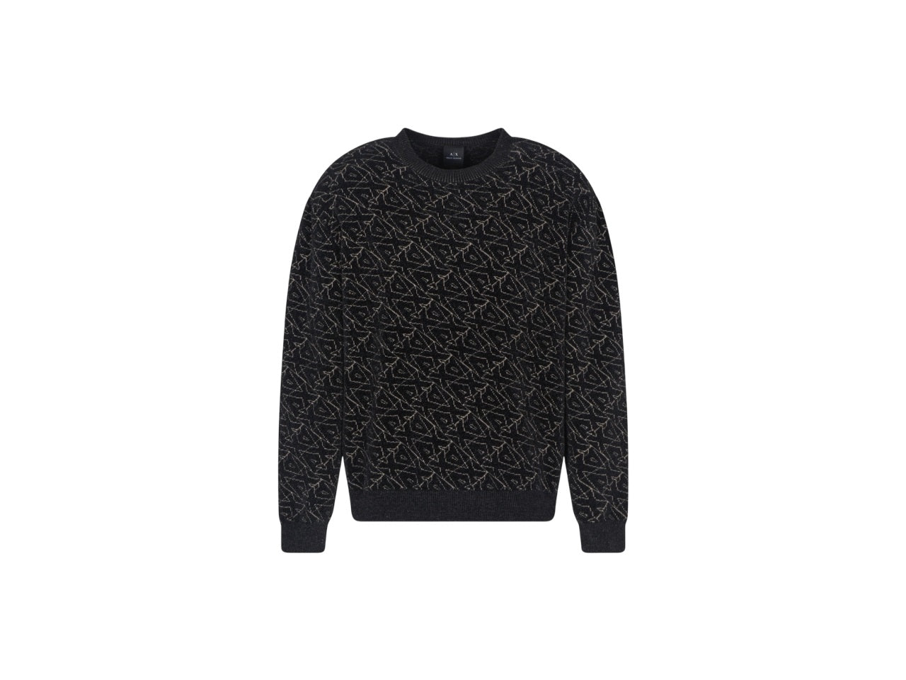 Geometric Pattern Crewneck Sweater
