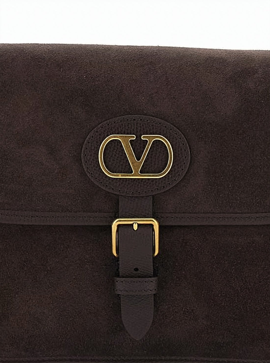 Structured Suede Crossbody Bag