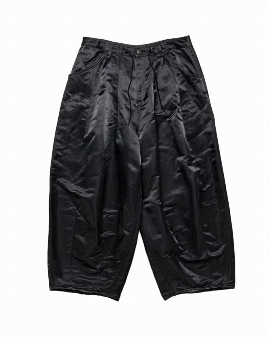 Wide-Leg Training Pants with Shiny Finish