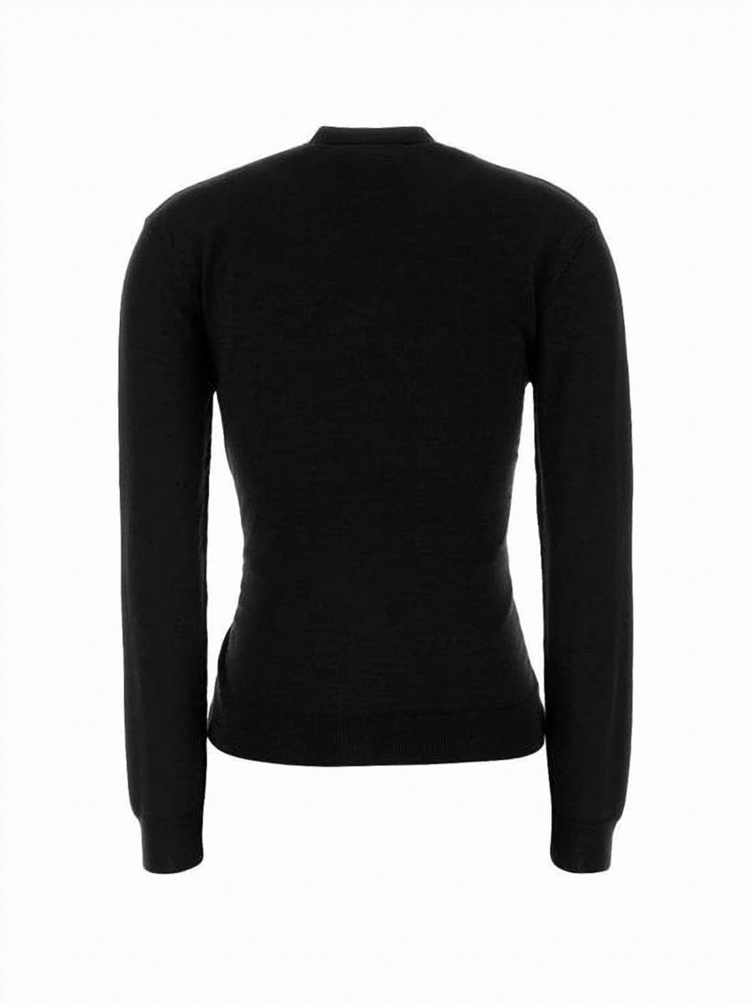 V-Neck Fitted Knit Sweater