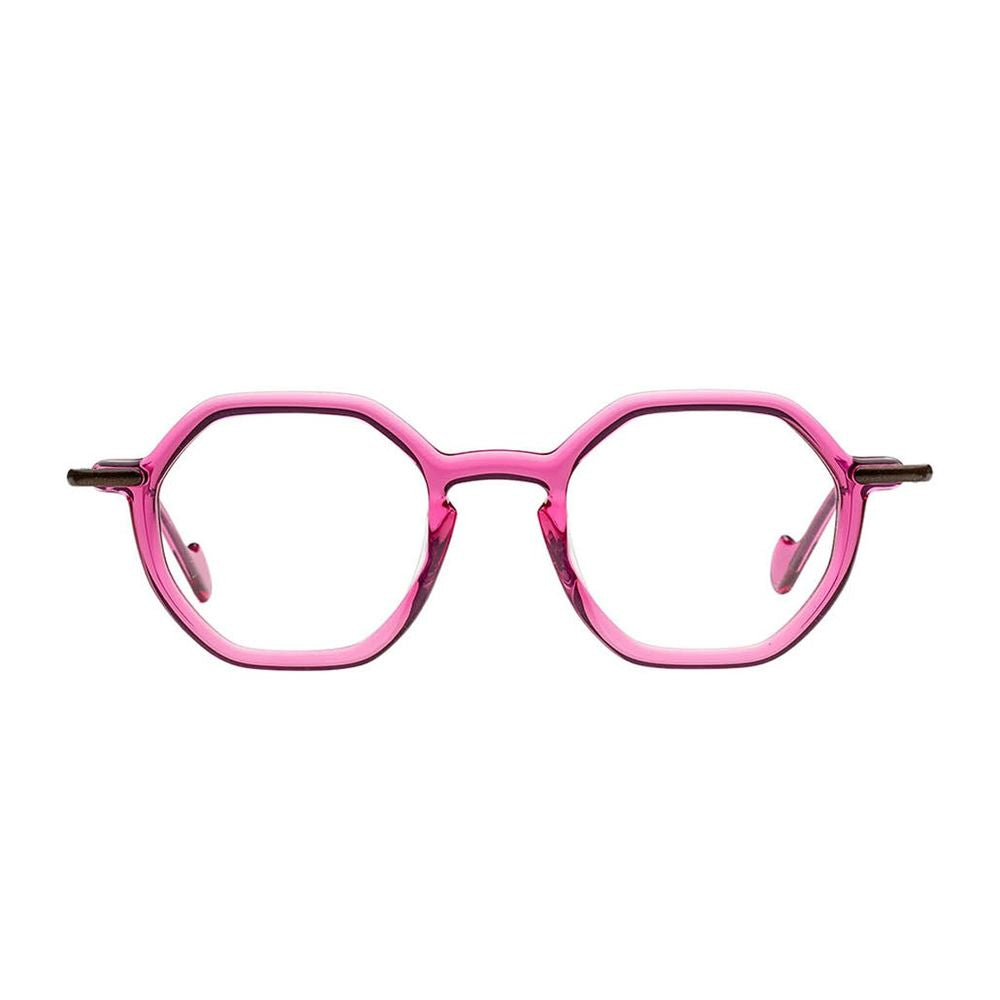 Jelly Geometric Transparent Pink Acetate Eyewear