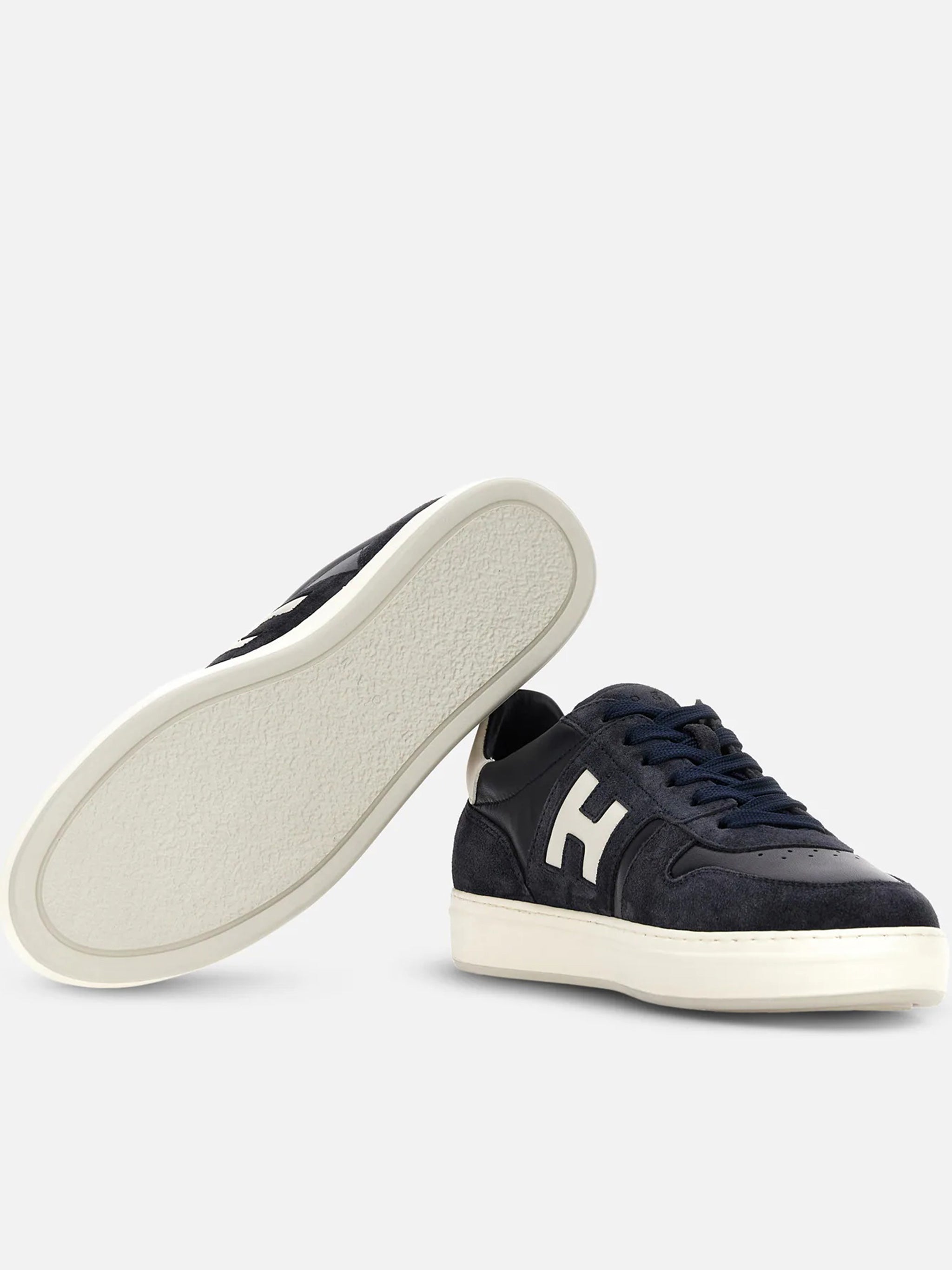 Black Low-Top Suede Texture Contrast Sneakers