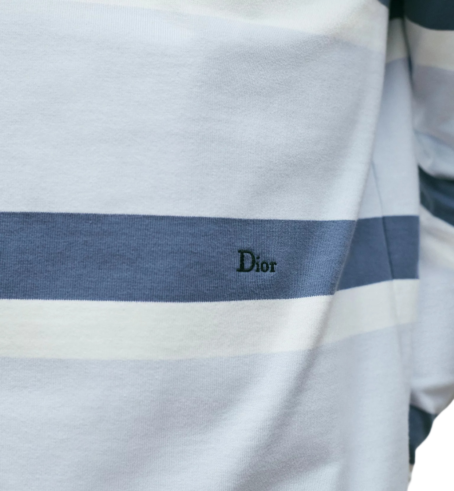 Long-Sleeve Striped Polo Knit Top
