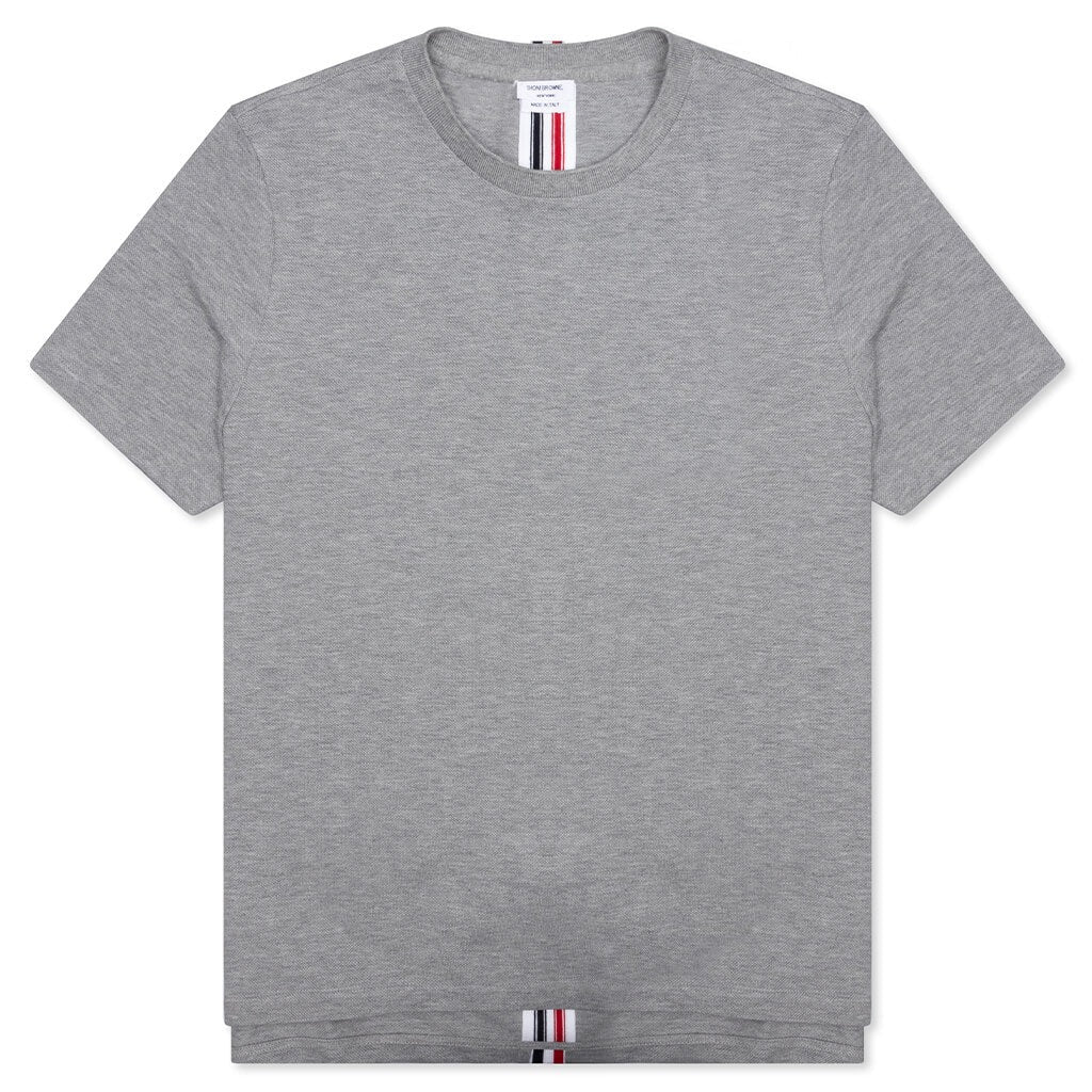 Short-Sleeve Crew Neck T-Shirt with Tricolor Tab Detail