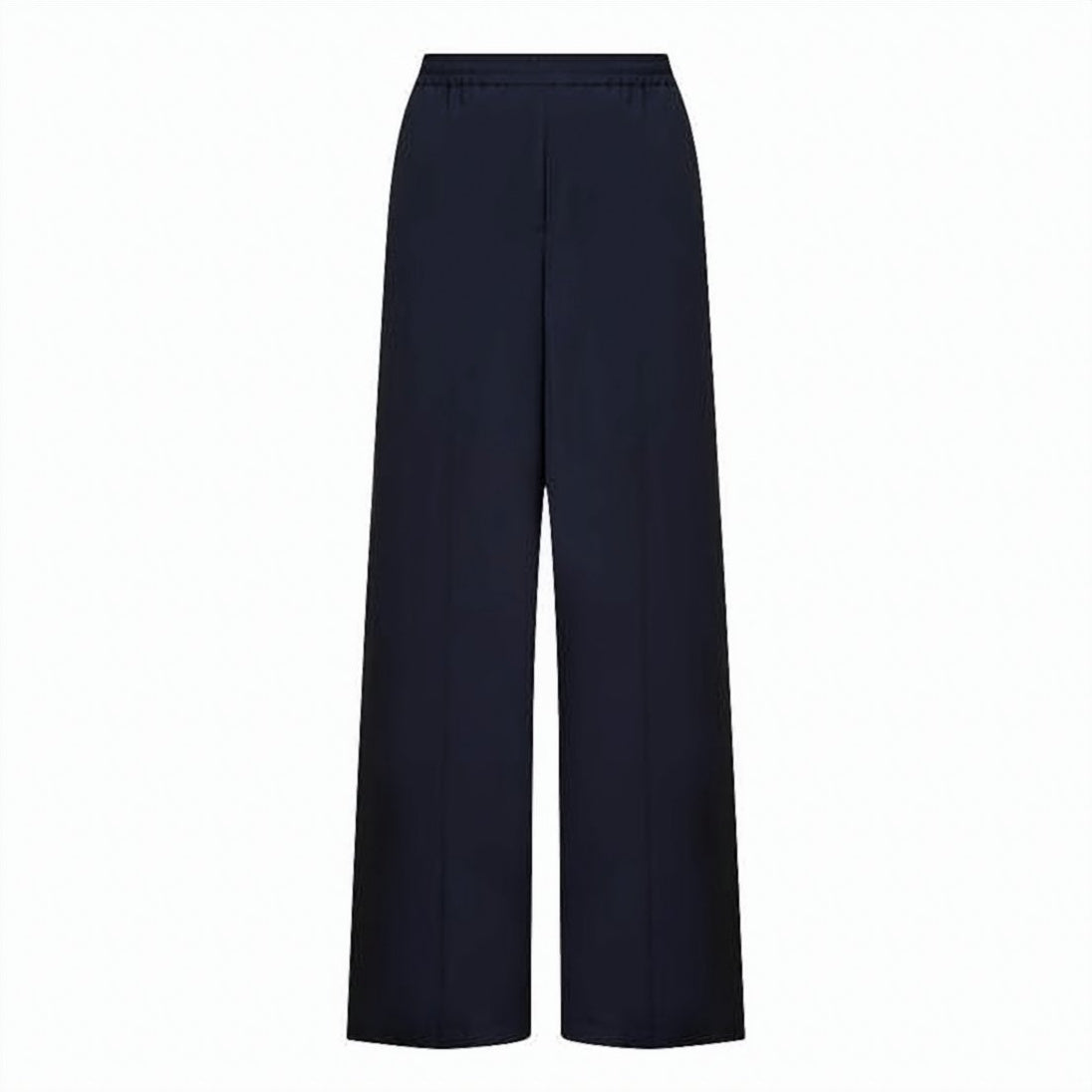 Wide-Leg Pants With Elastic Waistband And Seam Detailing
