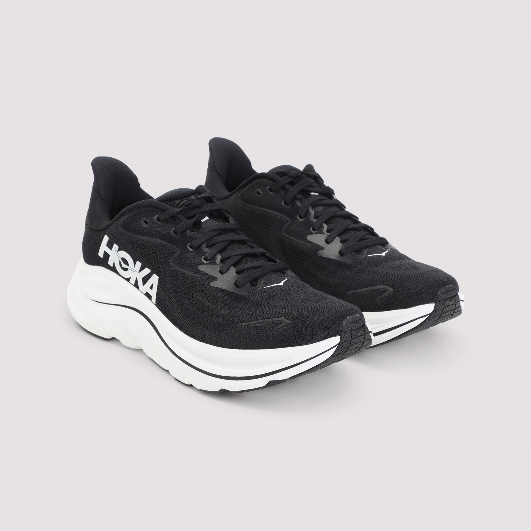 Black Jacquard Knit Sneakers with Reflective Details and MetaRocker Technology