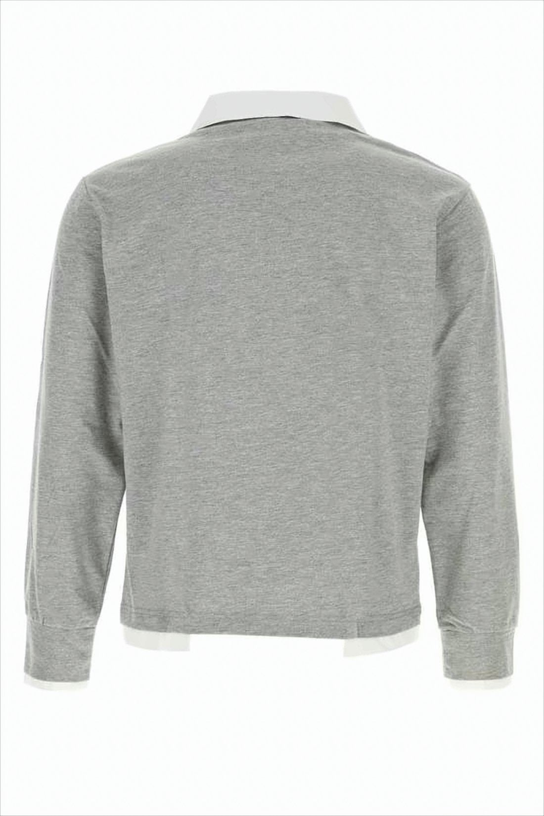 Cropped Long-Sleeved Polo Shirt