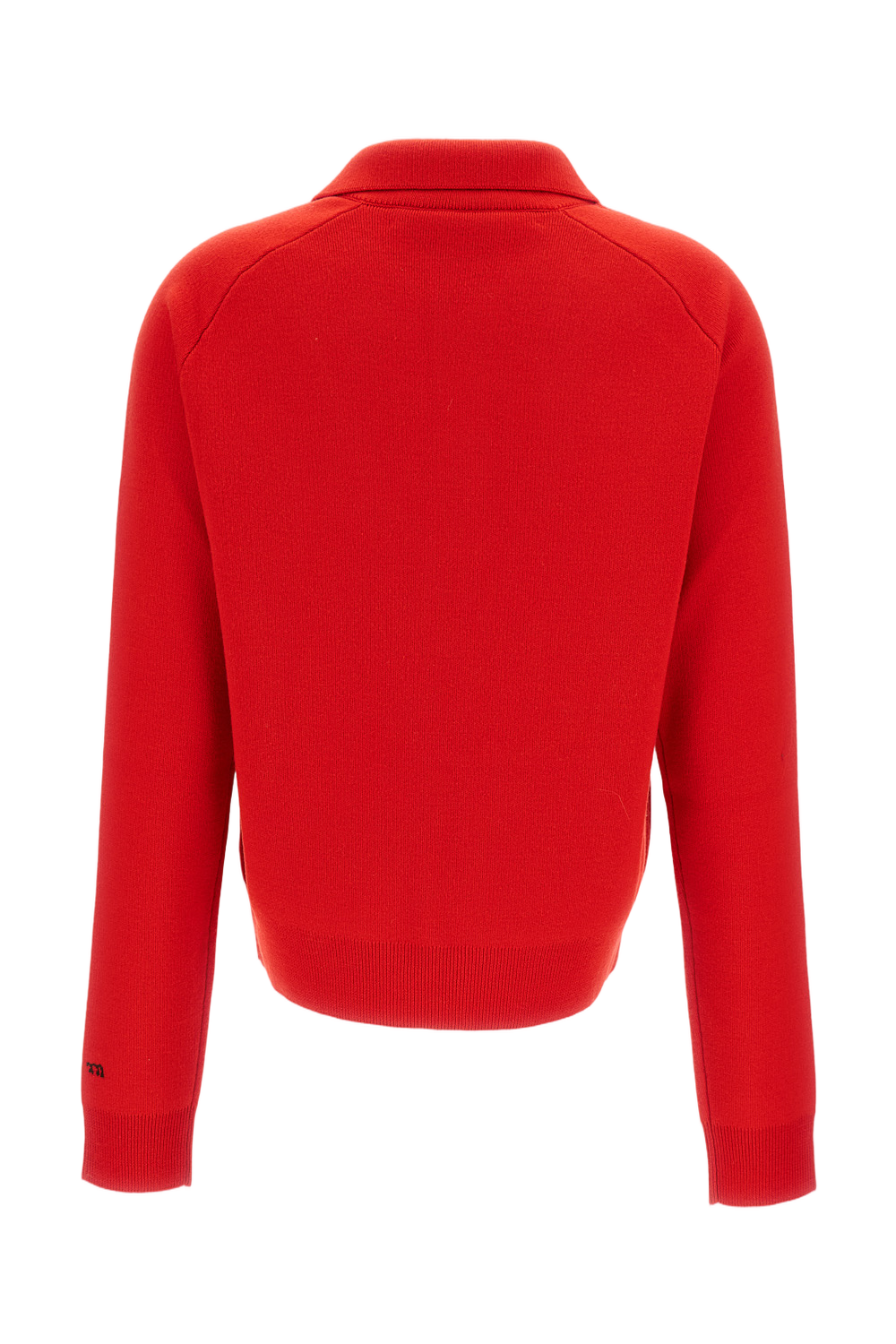 Classic Red Merino Wool Polo Sweater