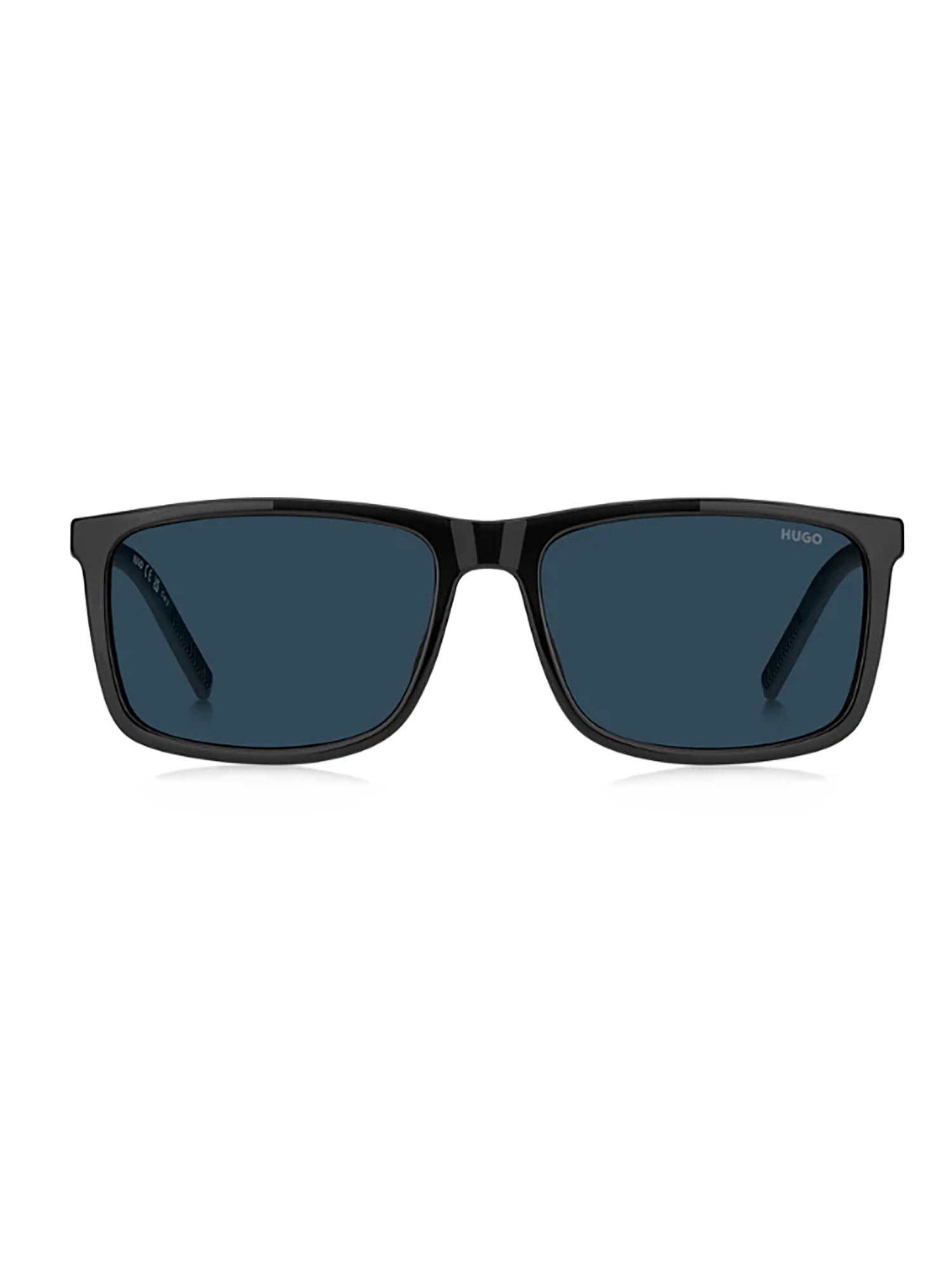 Bold Rectangular Frame Sunglasses with Tapered Arms
