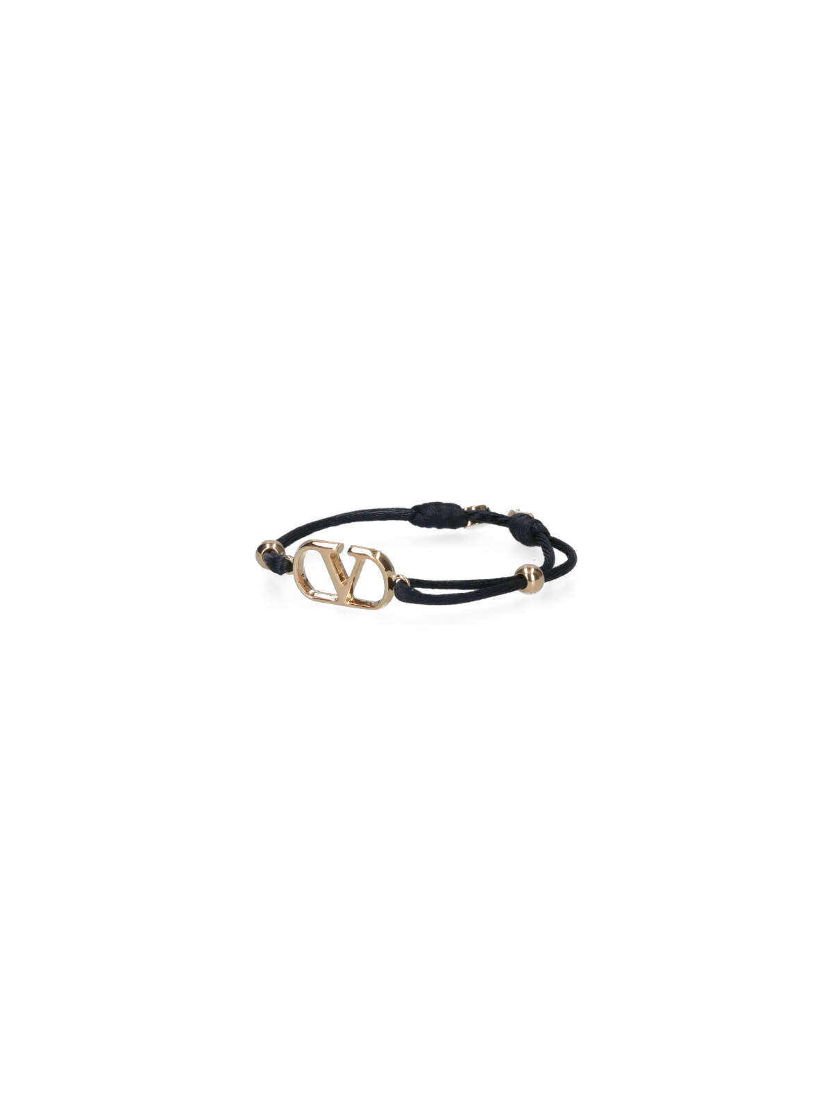 Black Fabric VLogo Signature Bracelet