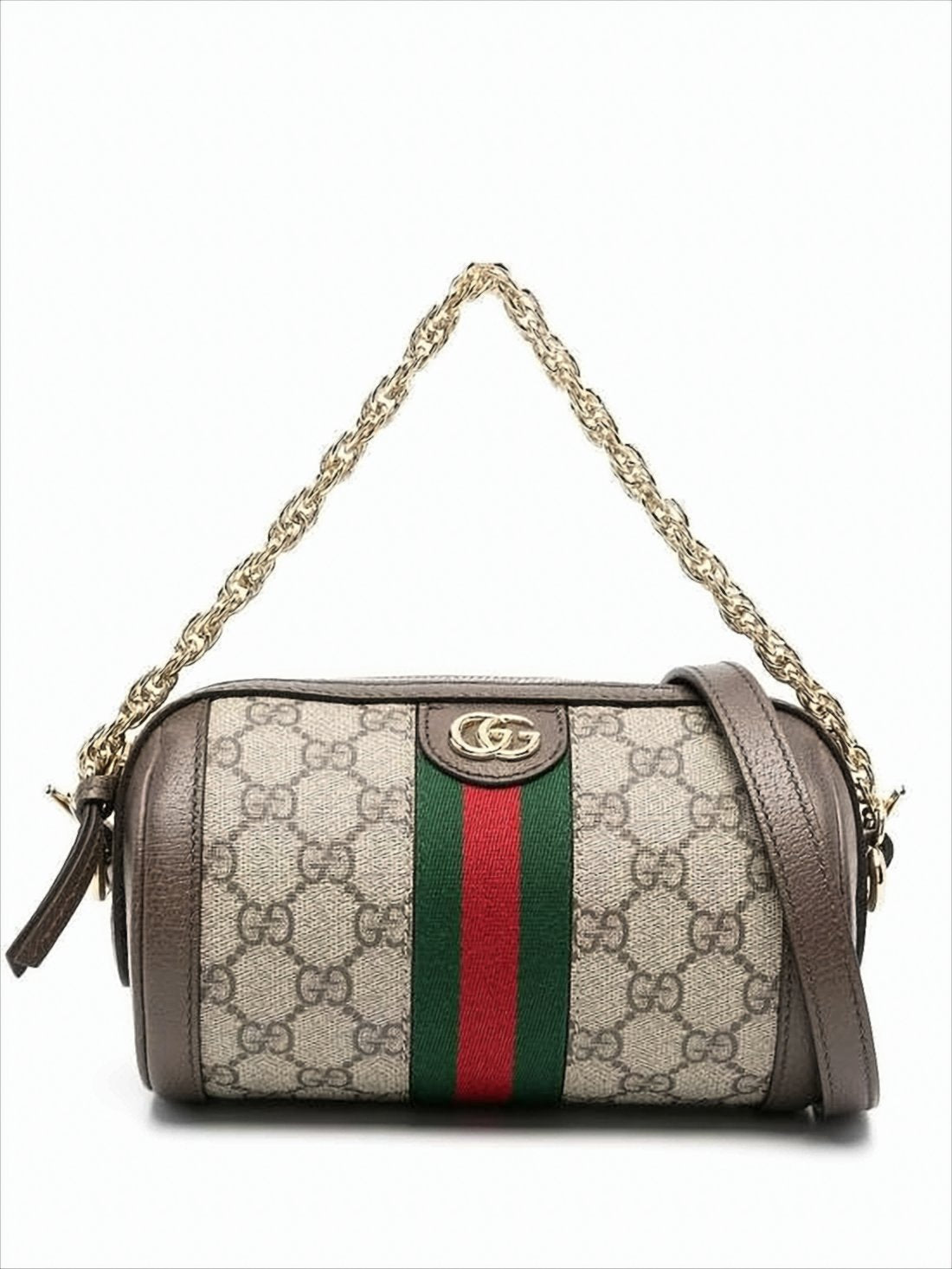 Cylindrical Canvas Shoulder Bag with Monogram