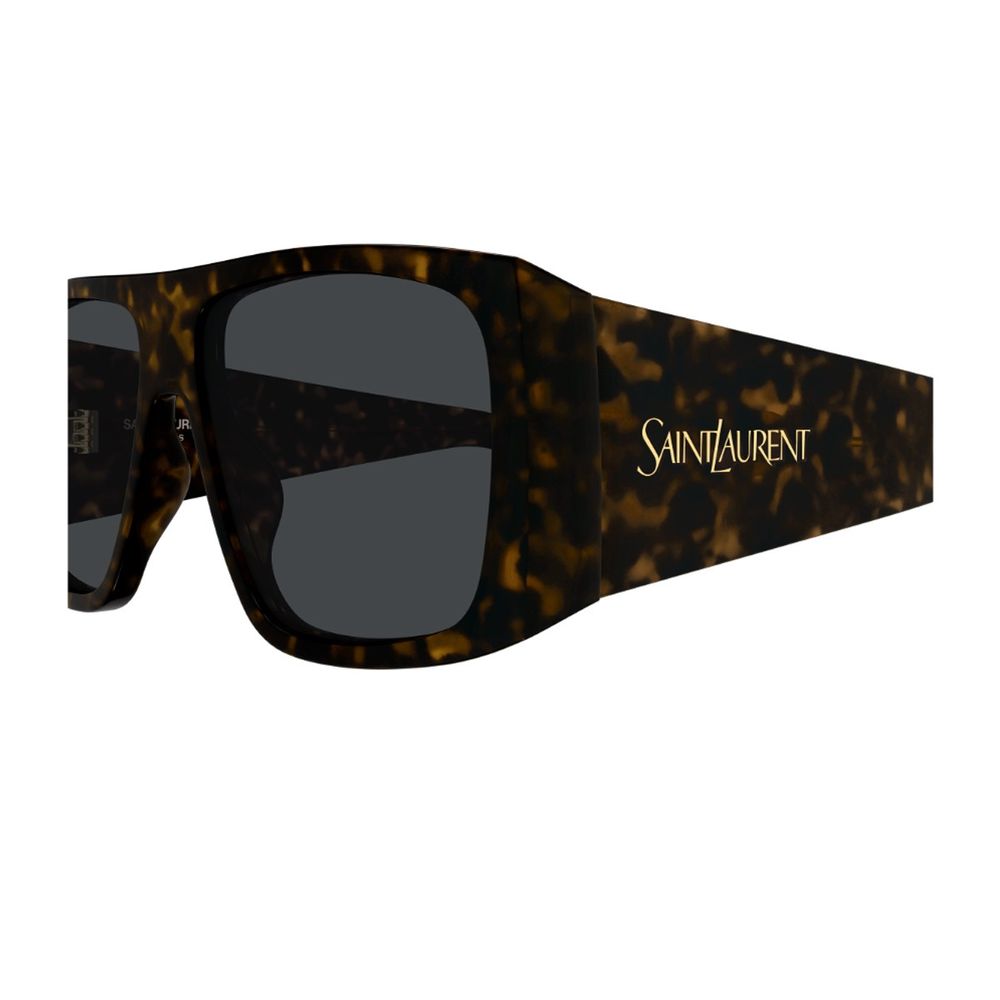 Sl 832 Linea Sl Logo Oversized Rectangular Sunglasses In Dark Havana