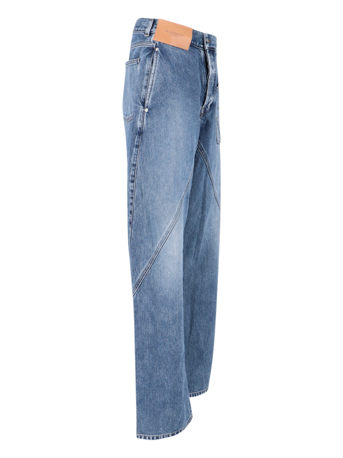 Blue Twisted Workwear High-Waisted Jeans