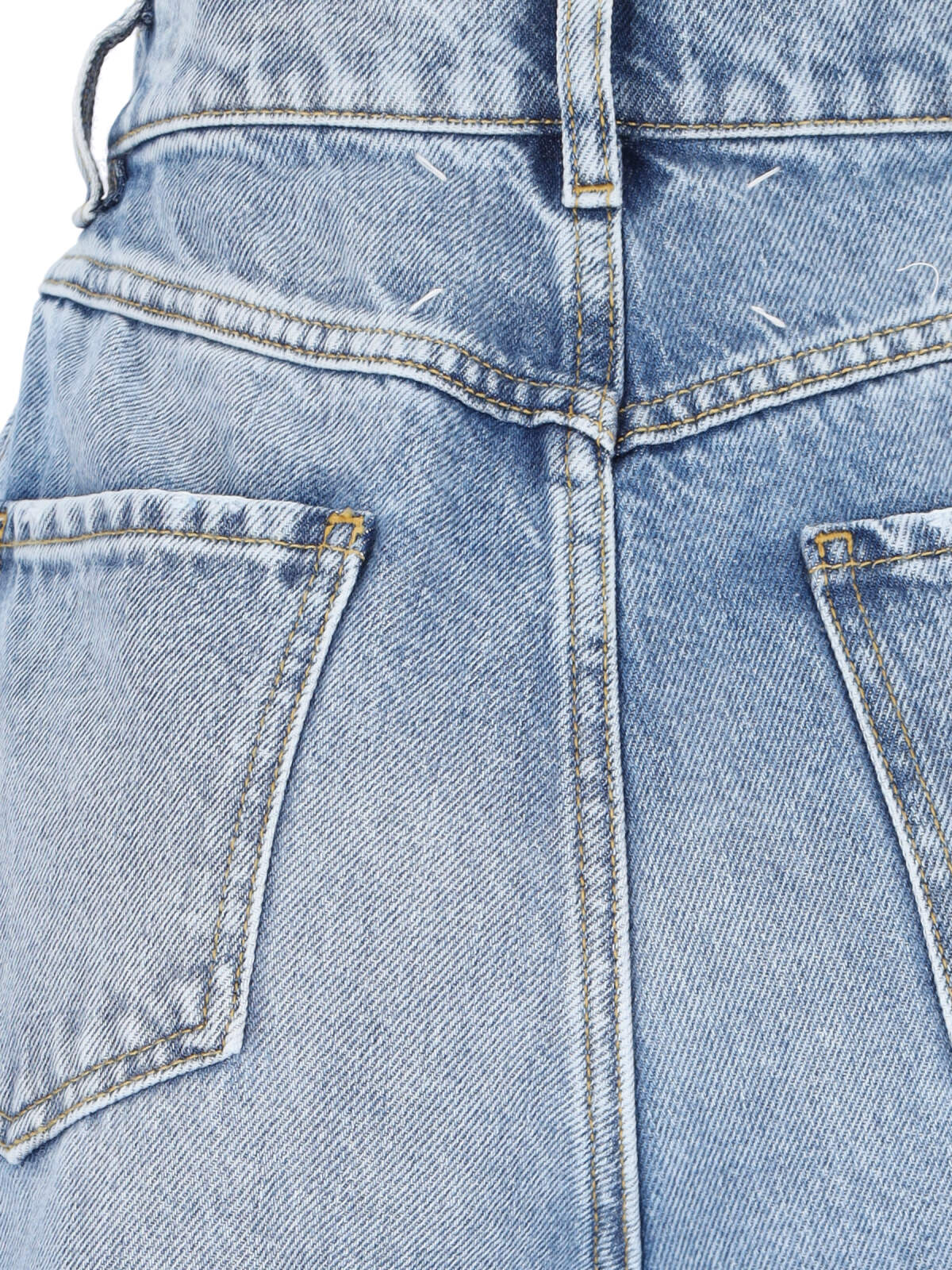 Cut-Out Detail Jeans, In Blue Cotton