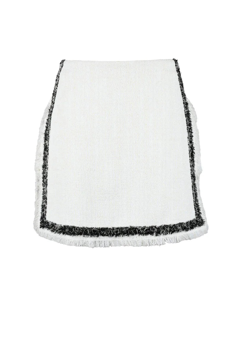 Mini Skirt Zip - White