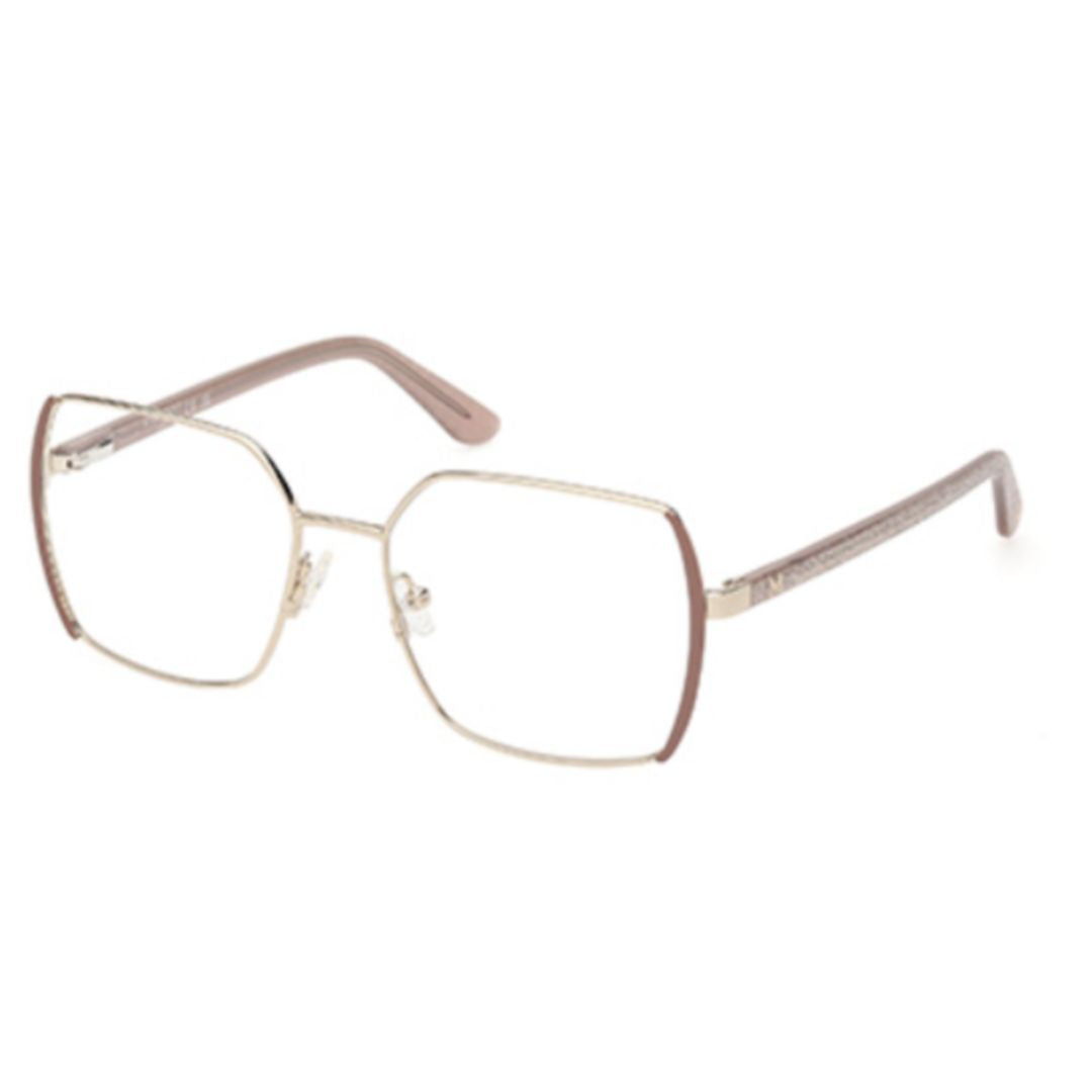 Gm50014 Geometric Square Frame Eyeglasses with Metallic Finish