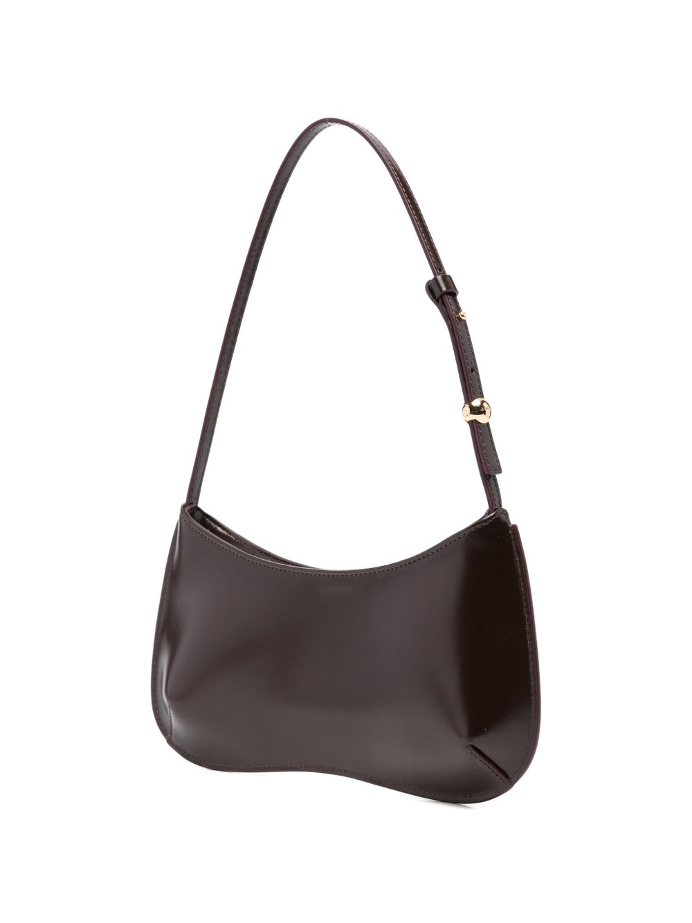 Dark Red Shoulder Bag With Adjustable Strap