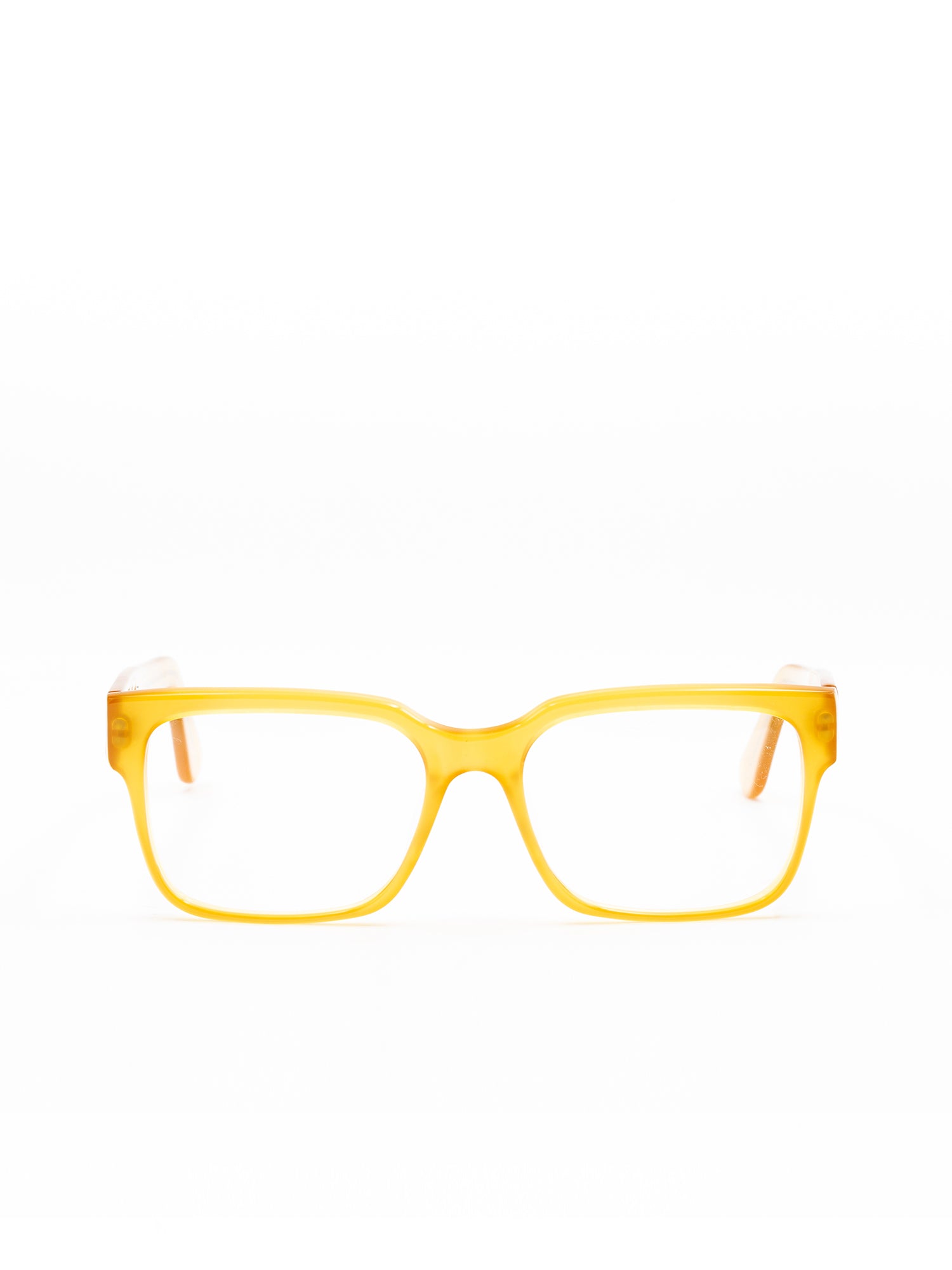 Modern Rectangular Optical Frames in Vibrant Yellow and Orange