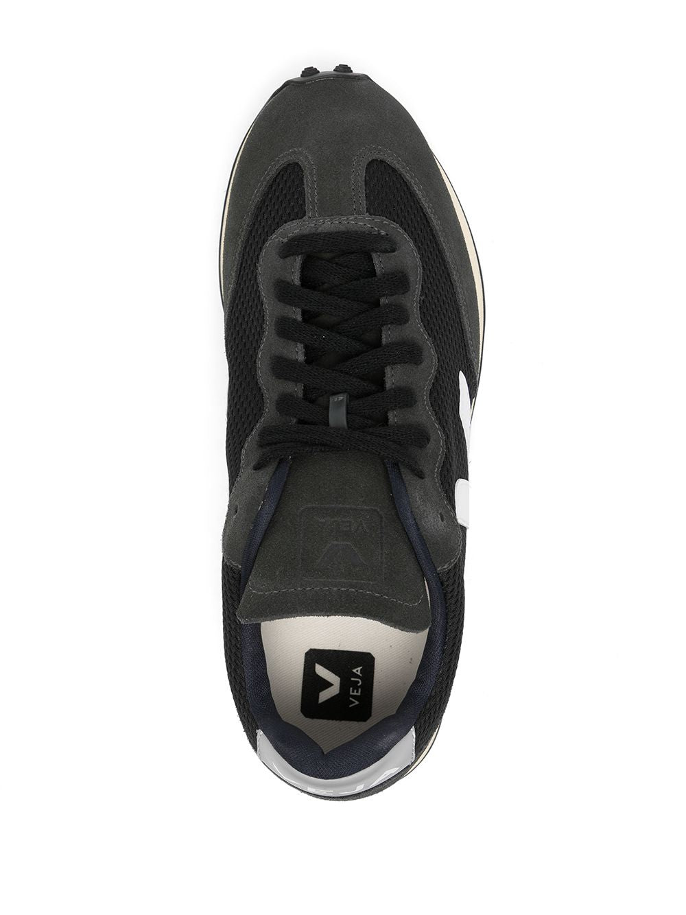 Black Mesh and Suede Sneakers