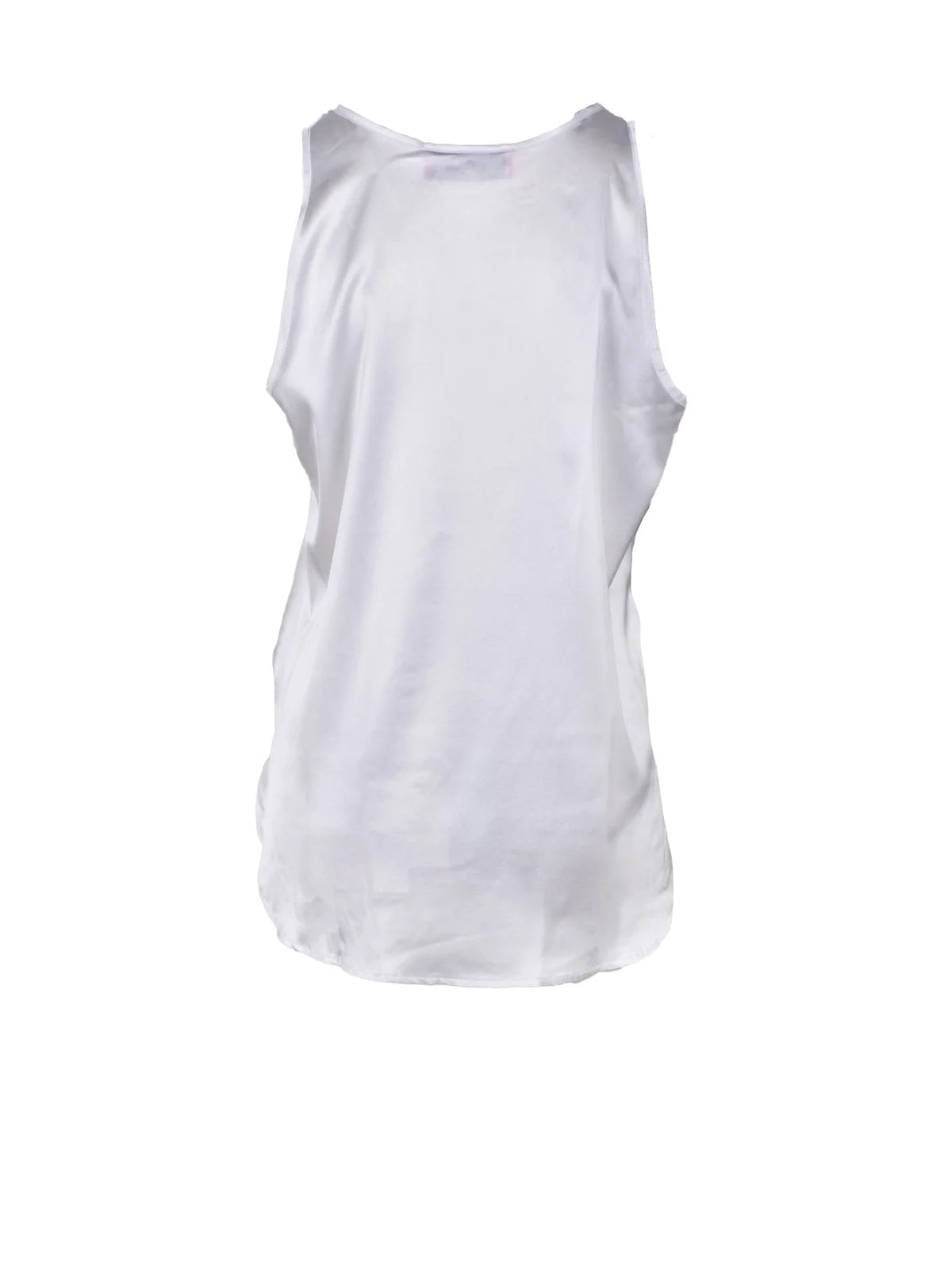 Cashmere Silk Blend Sleeveless Top With Flared Hem