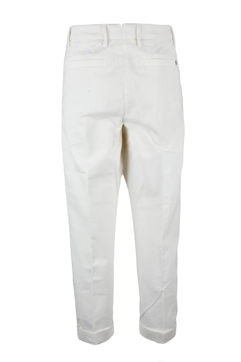 Oscar Velvet Trousers - White