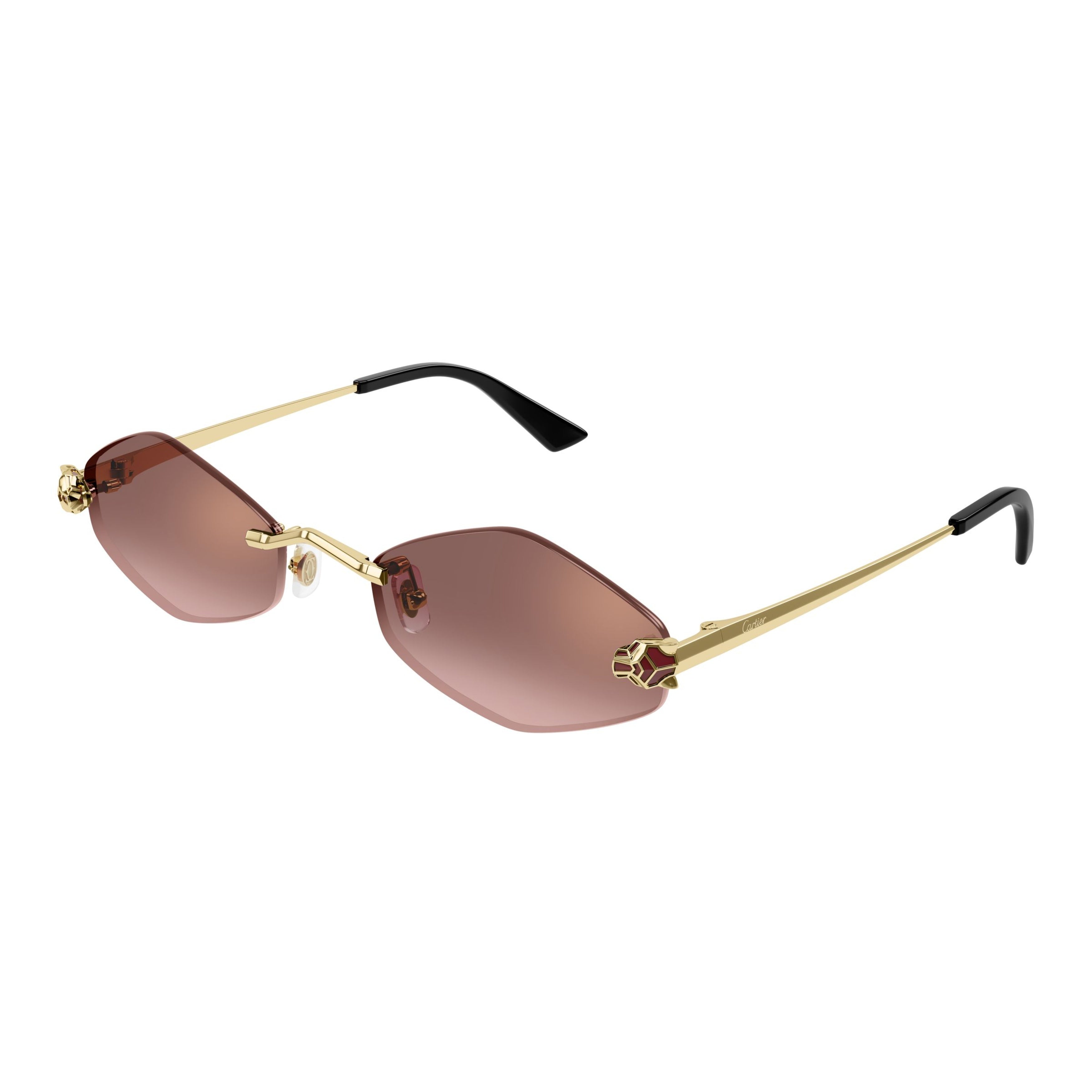 Rimless Sunglasses With Distinctive Panther Motif