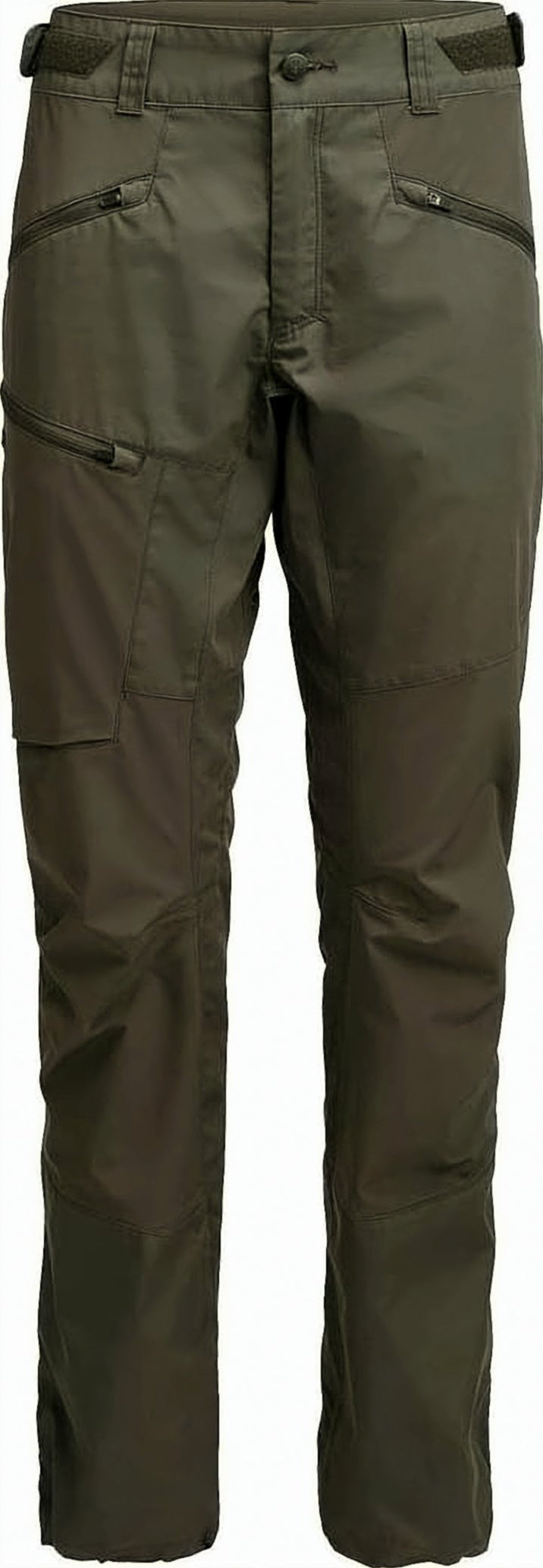 Multi-Textured Straight Pants with Reinforced Details