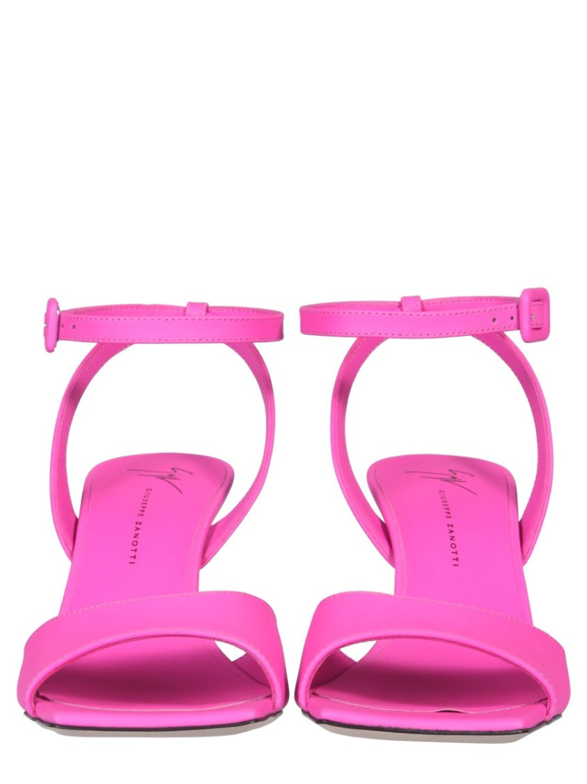 Pink Sandals With Transparent Plexi Heel