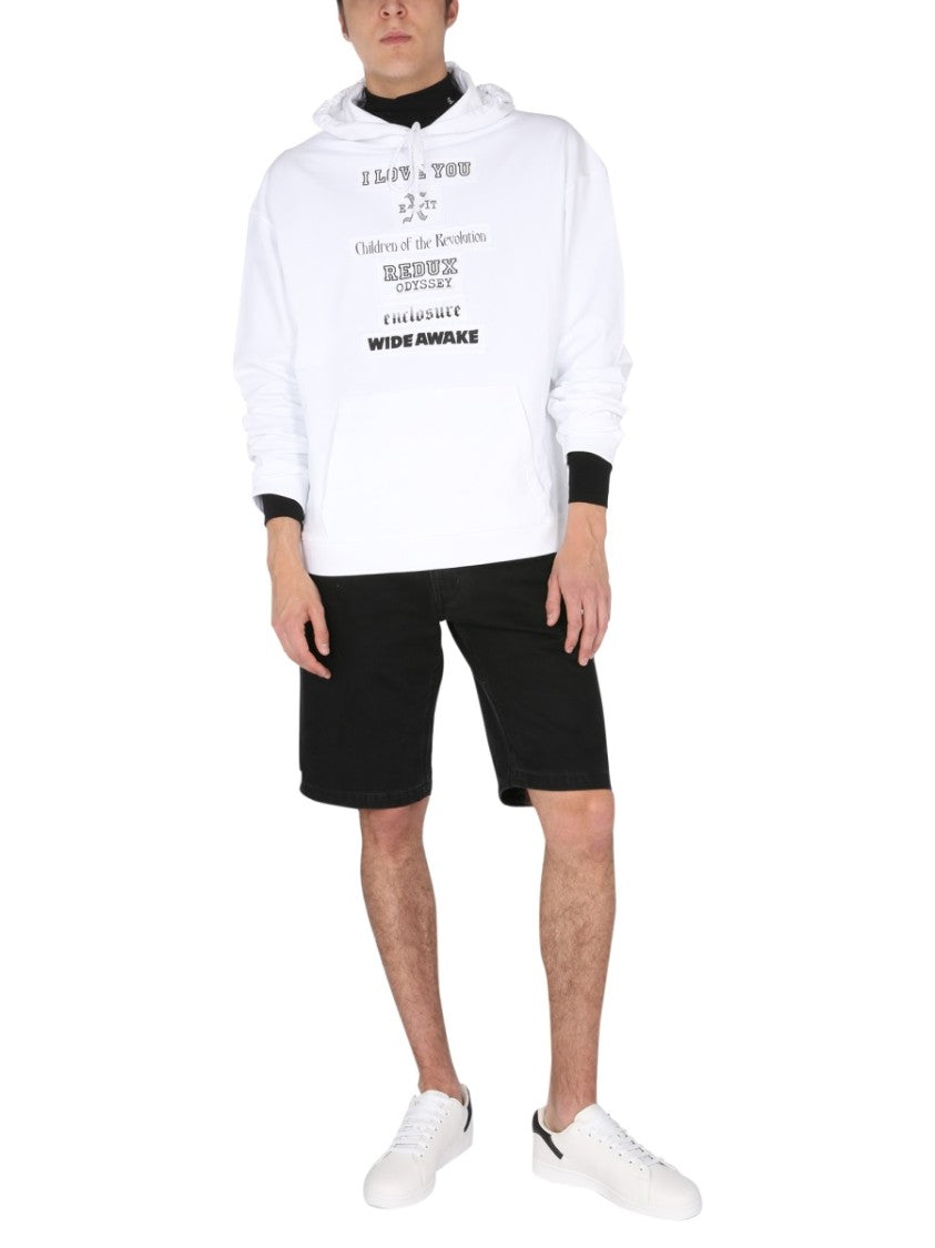Graphic Print Hoodie With Drawstring