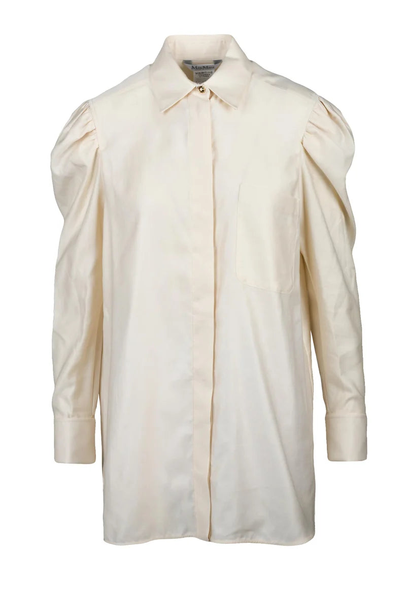 Faraday Cotton Puff Sleeve Shirt - White