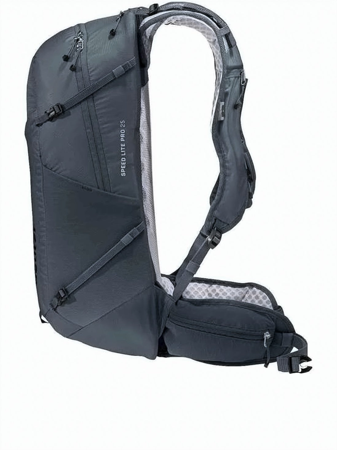 Streamlined Black Backpack with Recycled Polyamide Construction