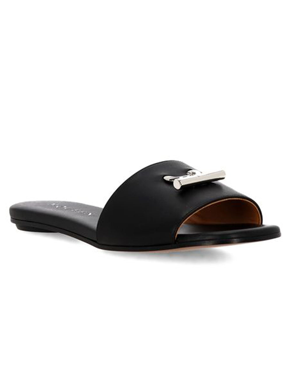 Black Sandals With Metallic Accent