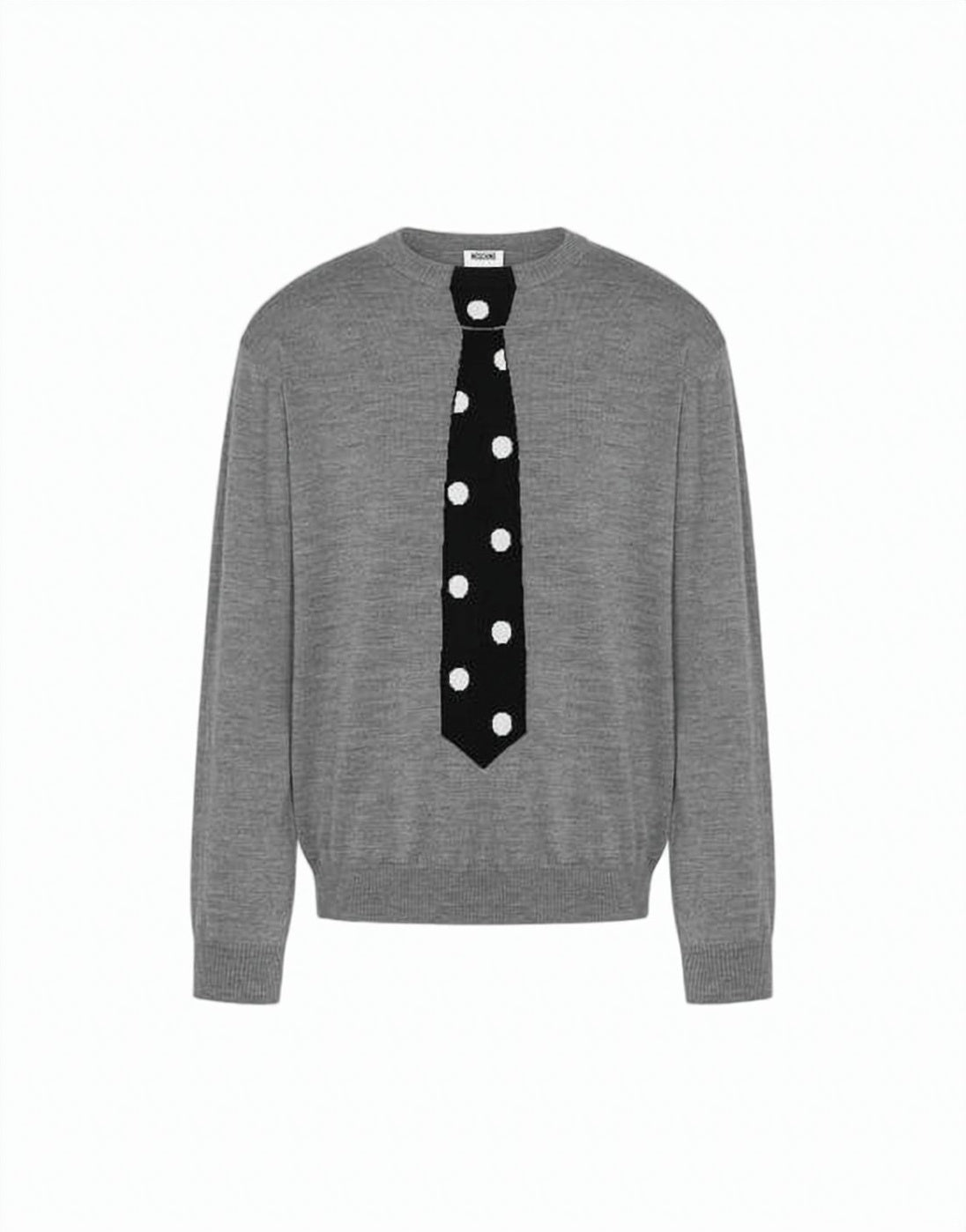 Knitted Sweatshirt With Black Tie