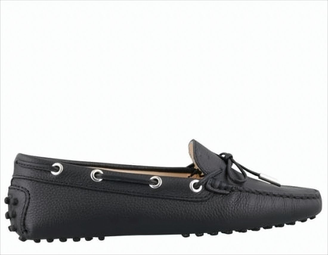 Pebbled Leather Loafer with Moccasin Toe