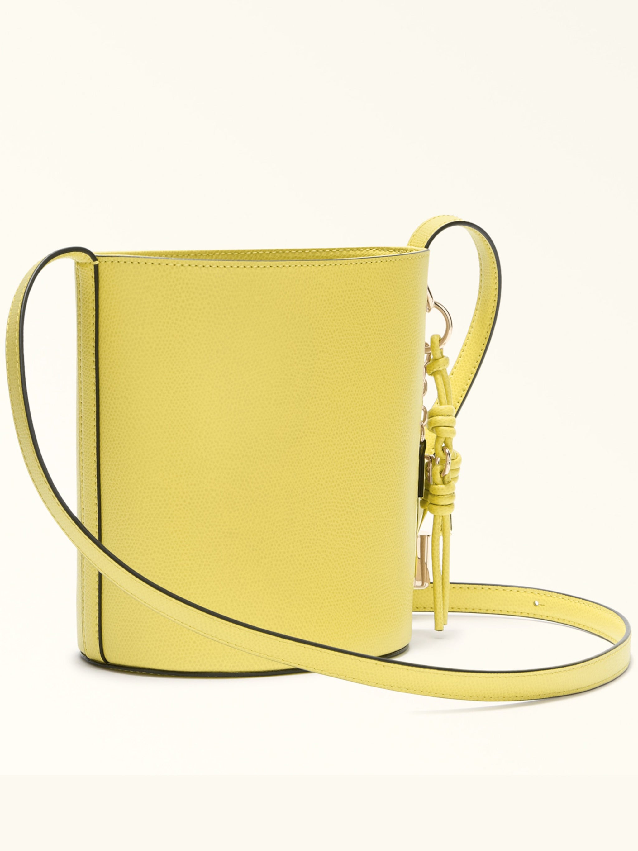 Roxie Bucket Textured Yellow Leather Bag