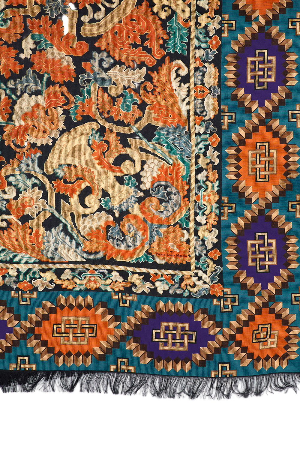 Vibrant Multicolour Scarf with Intricate Pattern
