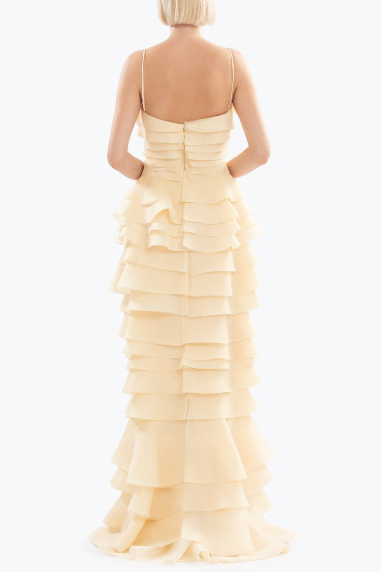 Layered Organza Long Dress