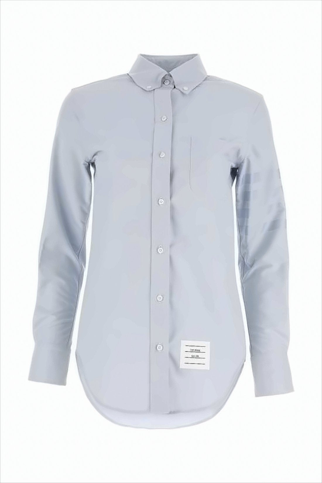 Tailored Cotton Button-Up Shirt with Pointed Collar