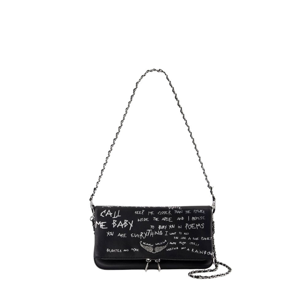 Rock Graffiti Crossbody - Calfskin - Black
