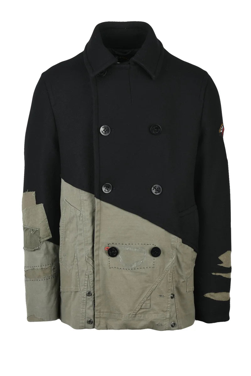 Pea Coat Wool Cashmere - Black