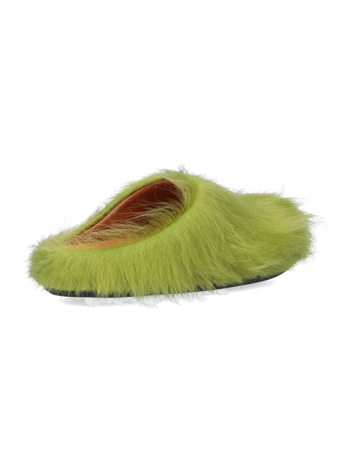Slip-On Mules in Green Calf Leather