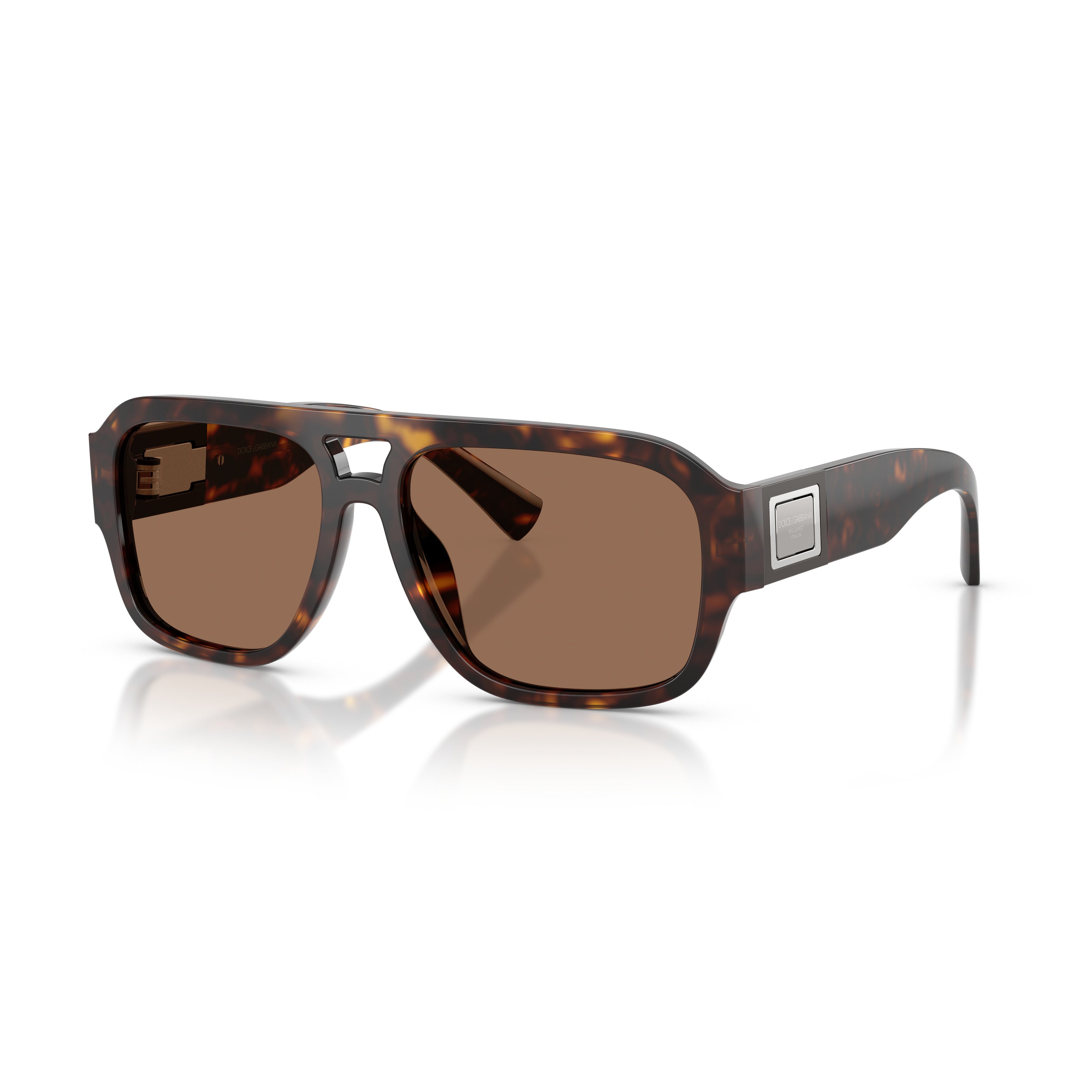 0dg4506 Bold Rectangular Tortoiseshell Sunglasses
