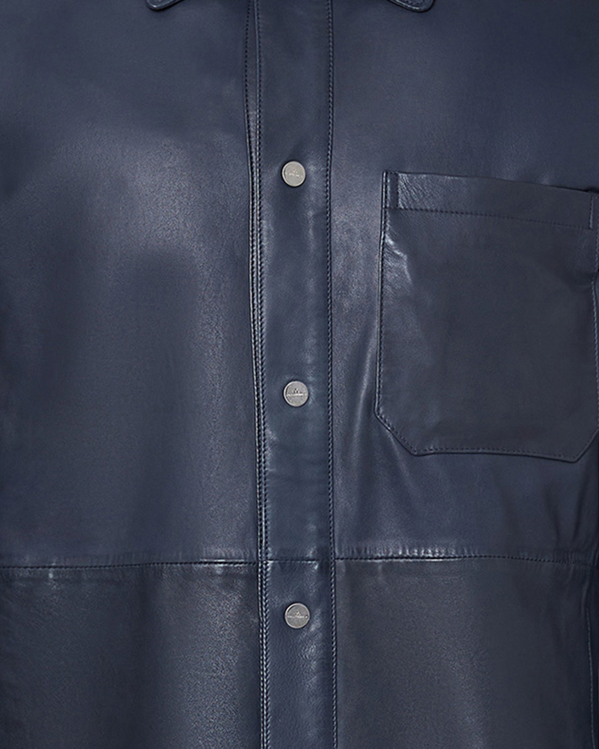 Oriental Blue Leather Jacket