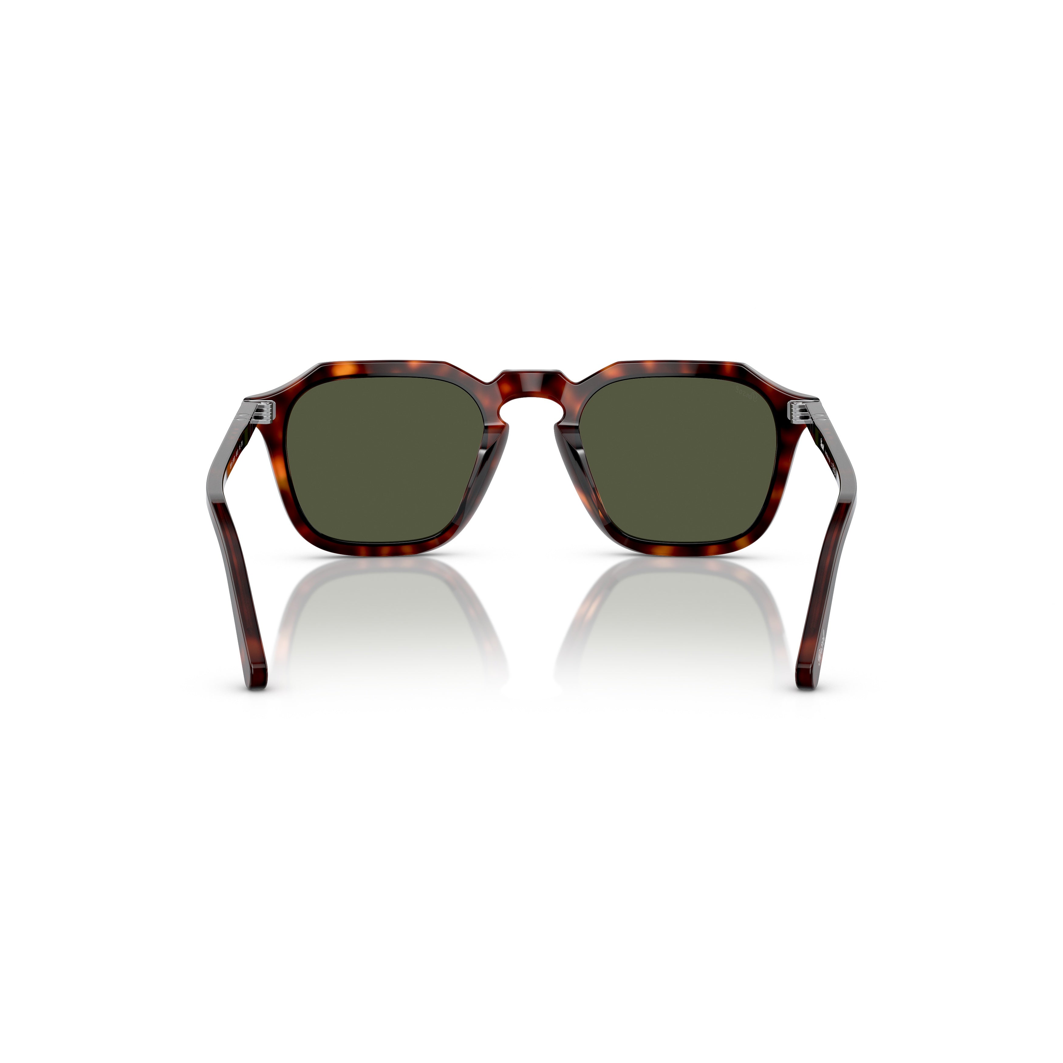 0po3292s Geometric Tortoiseshell Sunglasses with Keyhole Bridge