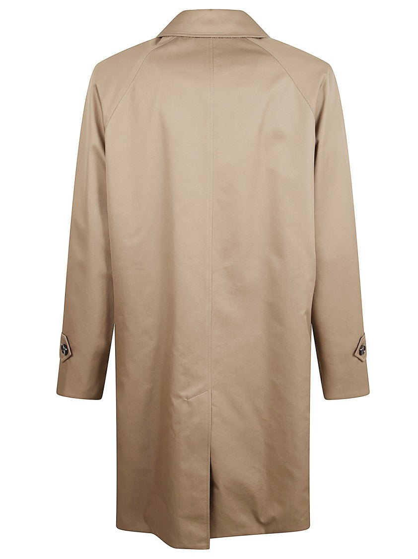Reversible Brown Herringbone Weave Coat